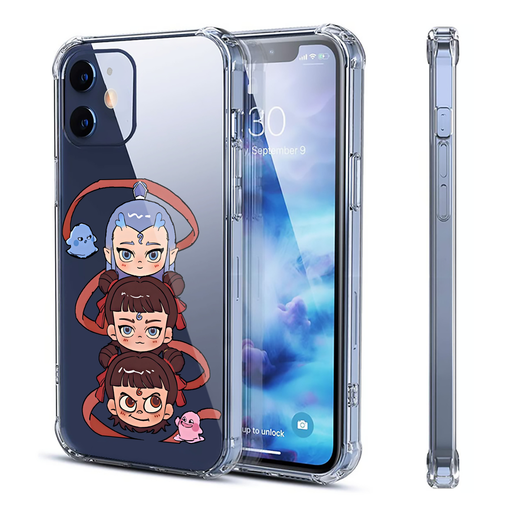 （画像用） Ne Zha 2 ナタ 魔童の大暴れ 【iPhone 12シリーズ対応】透明スマホケース（クリアソフトケース）